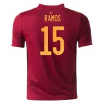 Camisolas de futebol Espanha Sergio Ramos 15 Equipamento Principal Euro 2020 Manga Curta
